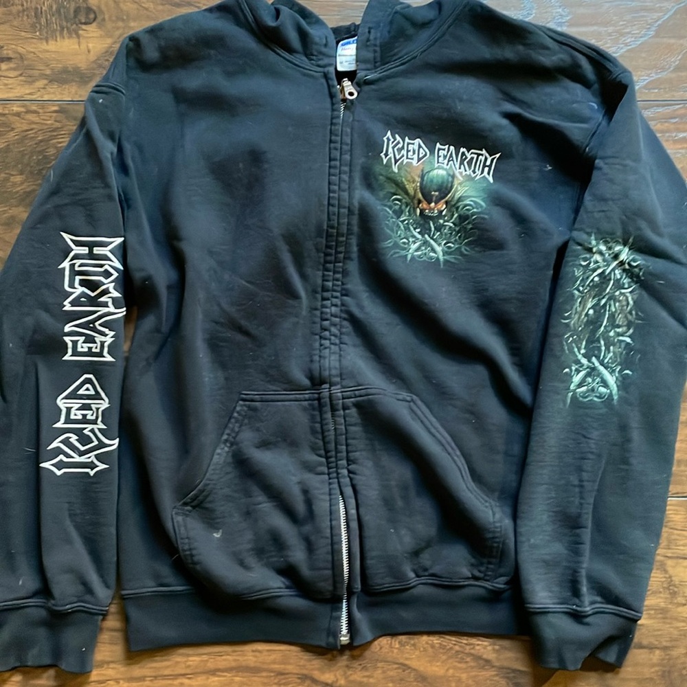 Vintage Iced Earth Dystopia Hoodie Sweatshirt M